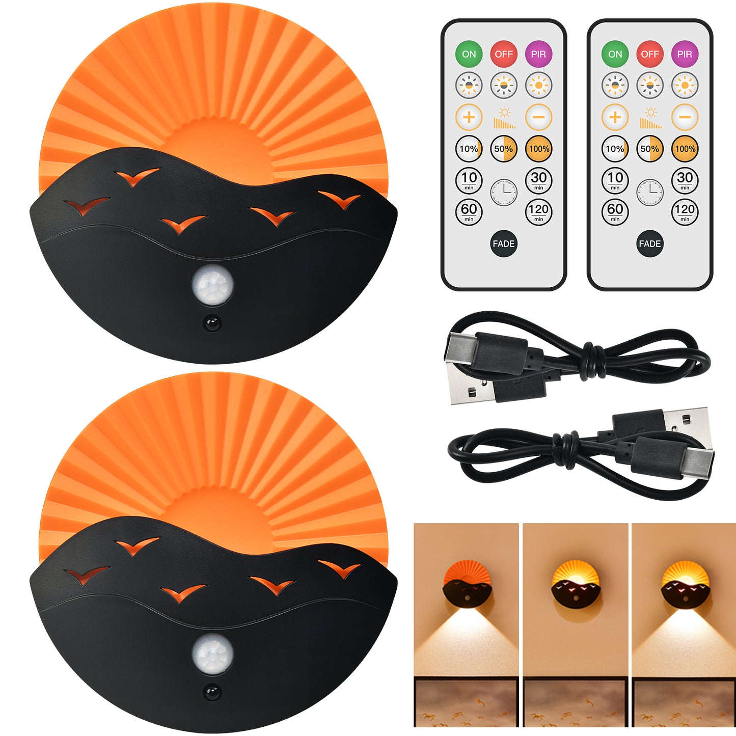 RGBW Rechargeable Magnetic & Cordless LED Dimmable Wall Sconce with Remote