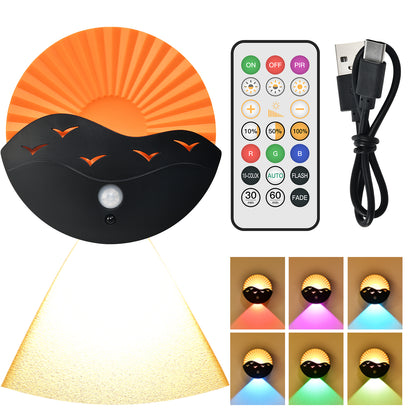 RGBW Rechargeable Magnetic & Cordless LED Dimmable Wall Sconce with Remote