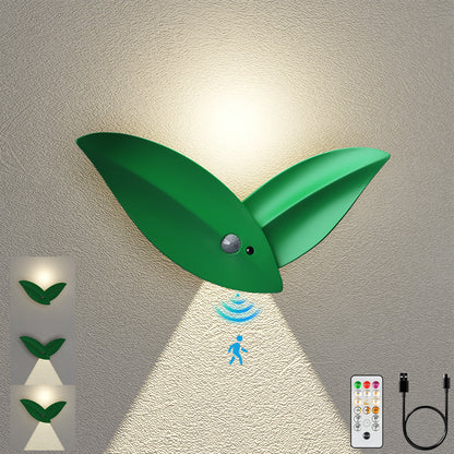 Green LED Motion Sensor Wall Light – Dimmable Magnetic Night Light with Remote