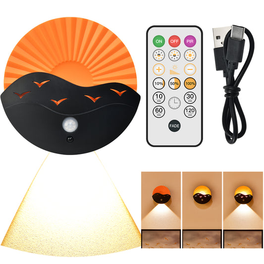 RGBW Rechargeable Magnetic & Cordless LED Dimmable Wall Sconce with Remote
