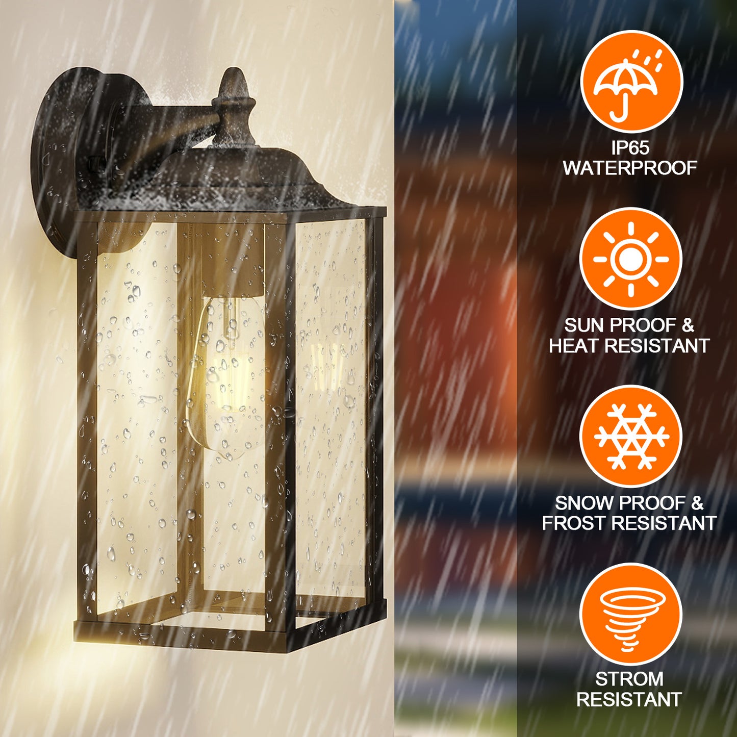 Large Size Waterproof Outdoor Wall Light Fixtures for Porch & Patio