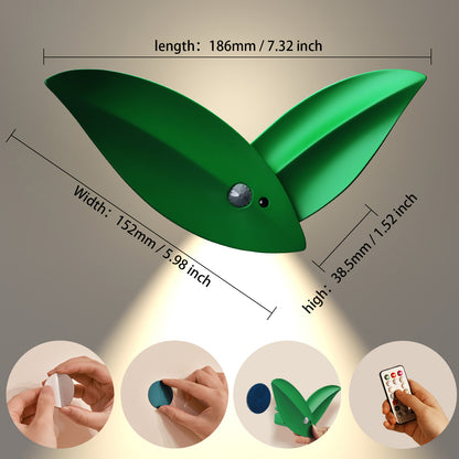 Green LED Motion Sensor Wall Light – Dimmable Magnetic Night Light with Remote