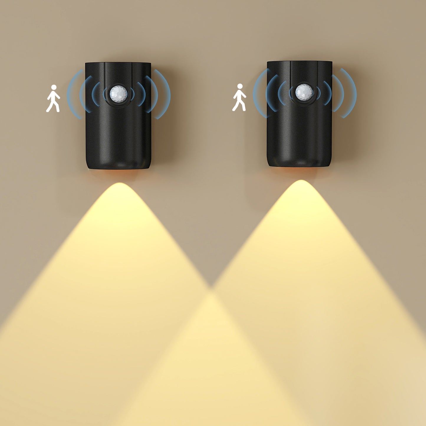 Upgraded Motion Sensor Night Light Magnetic Dimmable Wall Lamp 2 Pcs