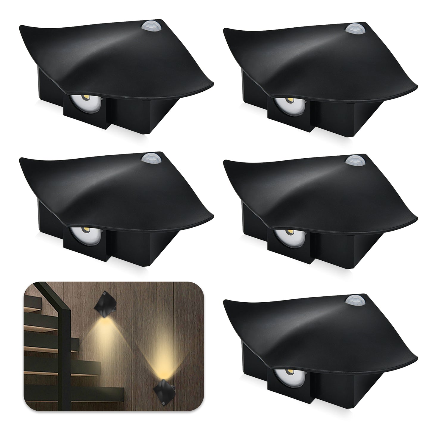 Motion Sensor Warm Yellow Night Light Magnetic Wall Sconces
