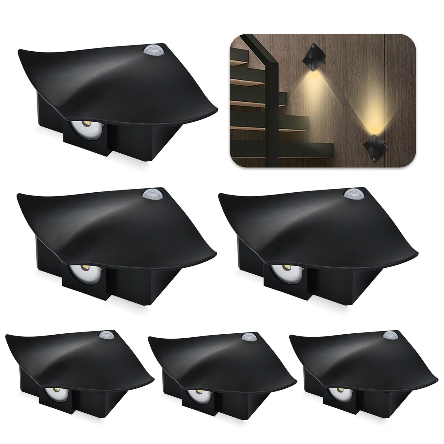 Motion Sensor Warm Yellow Night Light Magnetic Wall Sconces