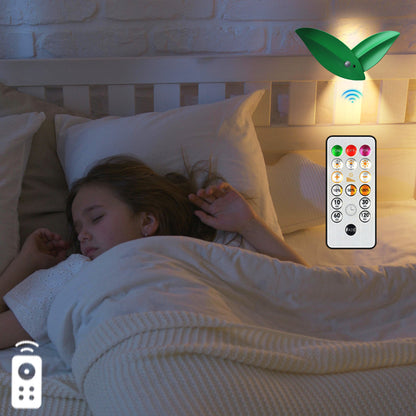 Green LED Motion Sensor Wall Light – Dimmable Magnetic Night Light with Remote