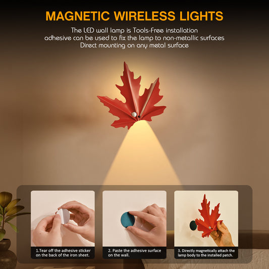 Dimmable Magnetic Wireless LED Motion Sensor Wall Light with Remote